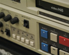A Hi-8 videotape deck.  The Hi-8 format is now considered obsolete, and finding professional or consumer grade playback equiment is extremely difficult since they are no longer manufactured.  Image © Alan Burdette.