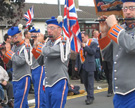 A Loyalist Blood and Thunder flute band at an annual Battle of the Boyne commemoration parade during Protestant marching season in Limavady, County Londonderry, Northern Ireland, 2005. Image © Jacqueline Witherow.